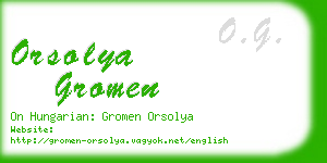 orsolya gromen business card